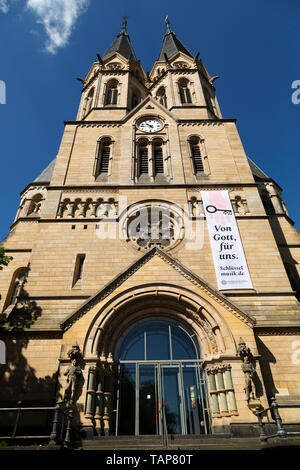 Die Ringkirche (Ring Kirche) in Wiesbaden, die Landeshauptstadt von Hessen, Deutschland. Stockfoto