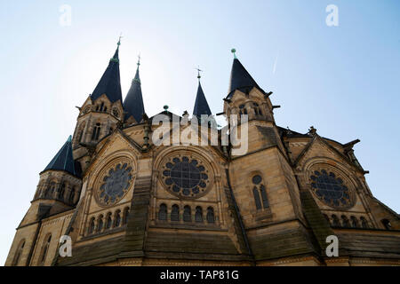 Die Ringkirche (Ring Kirche) in Wiesbaden, die Landeshauptstadt von Hessen, Deutschland. Stockfoto