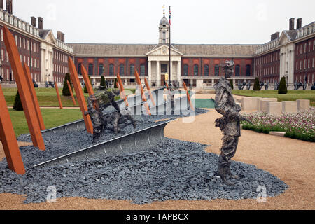 Die D-Tag 75 Garten, einer Hommage an die Überlebenden der Normandie landen Veteranen Stockfoto