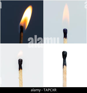 Gleichstock brennen Stockfoto