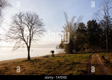 Die Landschaften der Kabini Nagarhole Nationalpark und Tiger Reserve in der Nähe von Mysore, Karnataka, Indien, Asien Stockfoto