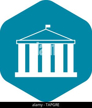 Parlament Gebäude Symbol, einfachen Stil Stock Vektor