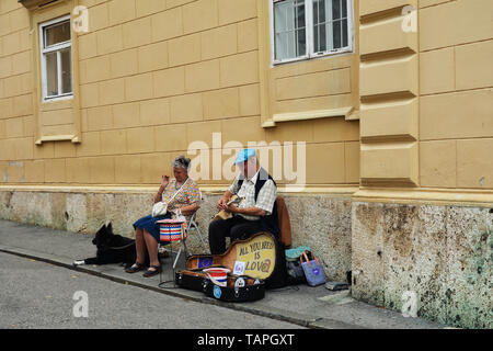 ZAGREB, KROATIEN - 15. Juli 2017. Street Fotografie und Lifestyle in der Großregion Stadt Zagreb, Kroatien. Stockfoto