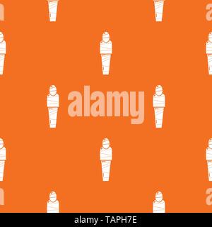 Mumie Ägypten Muster Vector Orange Stock Vektor