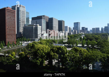 Mai 25, 2019 - Tokio, Japan - Ein Blick von der Iperial Palace Hotel in Tokyo, wo US-Präsident Trumpf bei seinem Staatsbesuch in Japan verbracht hat. Foto am 27. Mai 2019 getroffen. Foto: Ramiro Agustin Vargas Tabares (Credit Bild: © Ramiro Agustin Vargas Tabares/ZUMA Draht) Stockfoto