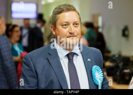 Haverfordwest, Großbritannien. 26 Mai, 2019. James Freeman Wells Der Brexit Partei Credit: ATHENA PICTURE AGENCY LTD/Alamy leben Nachrichten Stockfoto