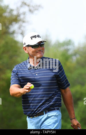 Rochester, NY, USA. 26 Mai, 2019. Ken Tanigawa von Phoenix, AZ, gewinnt das 2019 KitchenAid Senior PGA Meisterschaft am Oak Hill East Golfkurs an Oak Hill Country Club in Rochester, NY. Foto von Alan Schwartz/Cal Sport Media/Alamy leben Nachrichten Stockfoto