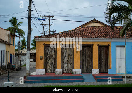 Häuser in Santa Cruz Cabralia, Bahia, Brasilien Stockfoto