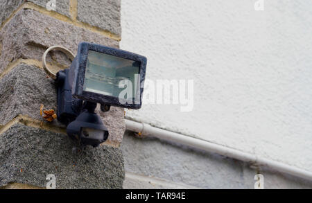 Alte Garten Sicherheit Licht Stockfoto