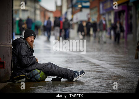 Rochdale's Reaktion auf die Neuseeland Angriffe im Bild der Innenstadt Yorkshire Street Stockfoto