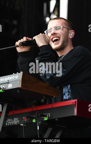 Easy Life Band ist auf der Bühne während einer "live"-Konzert aussehen. Stockfoto