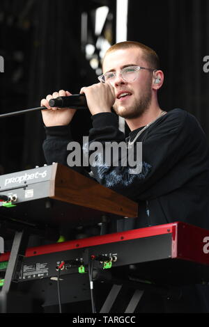 Easy Life Band ist auf der Bühne während einer "live"-Konzert aussehen. Stockfoto