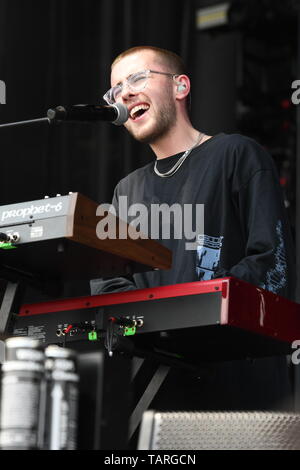 Easy Life Band ist auf der Bühne während einer "live"-Konzert aussehen. Stockfoto