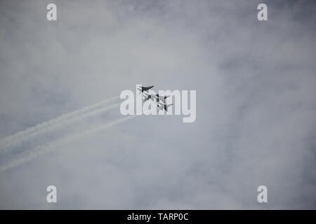 Us Air Force Thunderbirds durchführen Am2019 air Expo bei JBA in Maryland. Stockfoto