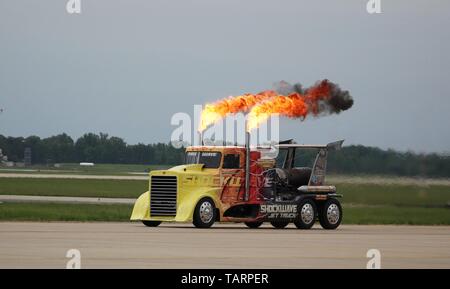 Schockwelle Jet Fahrzeugs angetrieben von Chris Darnell durchführen an den 2019 Joint Base Andrews Air Expo. Stockfoto