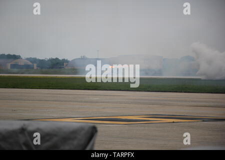 Schockwelle Jet Fahrzeugs angetrieben von Chris Darnell durchführen an den 2019 Joint Base Andrews Air Expo. Stockfoto