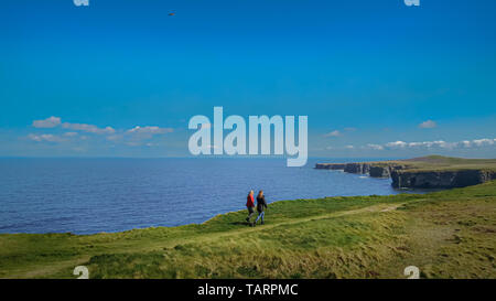 Loop Head an der Grafschaft Clare in Irland - Luftbild Drohne Filmmaterial - Reise Fotografie Stockfoto