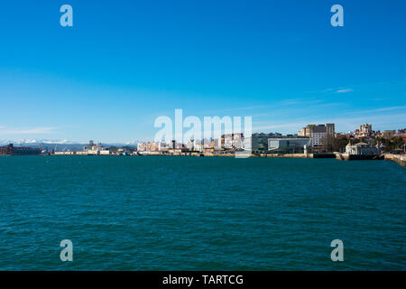 Santander, Spanien. Februar 12, 2019. Skyline Blick auf die Bucht von Santander Stockfoto