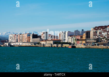 Santander, Spanien. Februar 12, 2019. Skyline Blick auf die Bucht von Santander Stockfoto