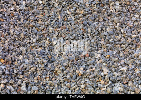 Hintergrund und die Textur von feinen grauen Granit Schutt Stockfoto