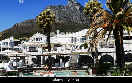 Camps Bay in Kapstadt, Südafrika. Stockfoto
