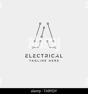 Connect oder elektrischen ein Logo Design Vector icon-Element isoliert-Vektor Stock Vektor