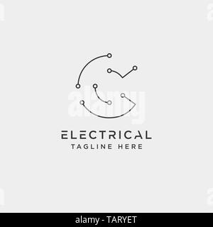 Connect oder elektrische c-Logo Vektor icon-Element isoliert-Vektor Stock Vektor