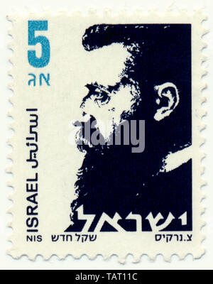 Historische Briefmarken aus Israel, Historische Briefmarken, Dr. Theodor Herzl, 1986, Israel, Asien Stockfoto