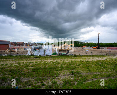 Neue Wohnsiedlungen um Peterborough Stockfoto