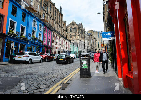 Das alltägliche Leben in der Stadt Edinburgh ist die Hauptstadt Schottlands, eine alte Stadt im Herzen von Schottland hat es viele touristische Attraktionen Stockfoto
