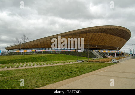 LONDON, UK, 19. MÄRZ 2016: Äußere des Velodrom radfahren Stadion im Queen Elizabeth Olympic Park, Stratford, London. Stockfoto