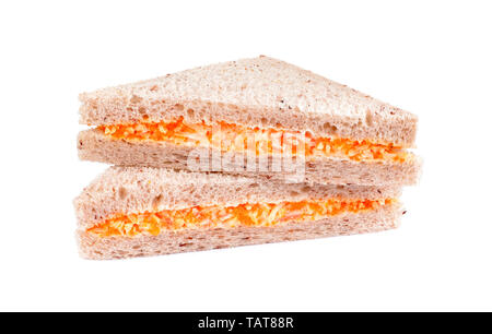 Sandwich mit Crab Stick Salat auf Weiß Stockfoto