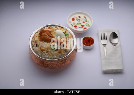 Huhn biriyani im südindischen Stil Stockfoto
