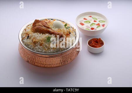 Huhn biriyani im südindischen Stil Stockfoto