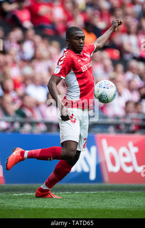 LONDON, ENGLAND - Mai 26: Anfernee Dijksteel von Charlton Athletic-Kugel während der Himmel Wette Liga eine Play-off-Finale zwischen Charlton Athletic und Sunderland im Wembley Stadium am 26. Mai 2019 in London, Vereinigtes Königreich. (Foto von Sebastian Frej/MB Medien) Stockfoto