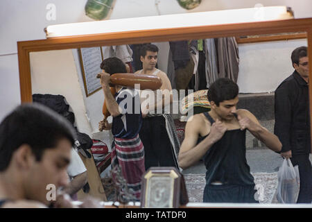 Traditioneller Sport oder Varzesh-e bastani, Zurkhane, Kashan, Iran Stockfoto