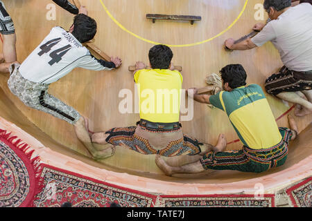 Traditioneller Sport oder Varzesh-e bastani, Zurkhane, Kashan, Iran Stockfoto