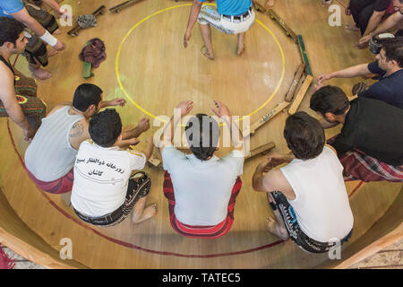 Traditioneller Sport oder Varzesh-e bastani, Zurkhane, Kashan, Iran Stockfoto