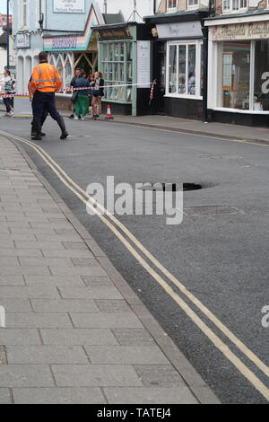 Sheringham Waschbecken Bohrung Stockfoto