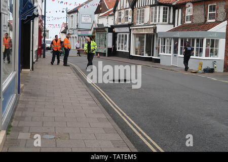 Sheringham Waschbecken Bohrung Stockfoto