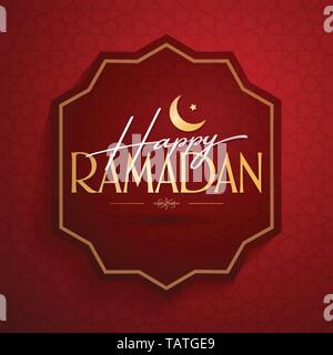 Happy Ramadan. Heiligen Monat des muslimischen Gemeinschaft Ramazan. Reklametafeln, Poster, Social Media, Grußkartenvorlage. Stock Vektor