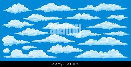 Eingestellt von Cartoon Wolken Stock Vektor