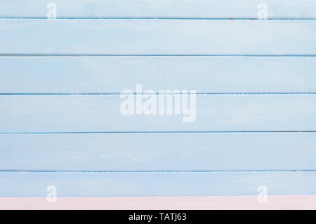 Blau pastell Holz Wand Hintergrund. Flach Stockfoto