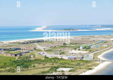 Ein Luftbild von Ft. Pickens Pensacola entlang. Beach, Florida, USA Stockfoto