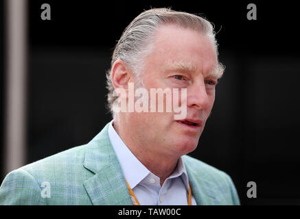 Liberty Media Commercial Director Sean Bratches während der dritten Praxis auf dem Circuit de Monte Carlo, Monaco. PRESS ASSOCIATION Foto. Bild Datum: Samstag, 25. Mai 2019. Siehe PA Geschichte Auto Monaco. Foto: David Davies/PA-Kabel. Einschränkungen: Nur für den redaktionellen Gebrauch bestimmt. Kommerzielle Nutzung mit vorheriger Zustimmung von Teams. Stockfoto