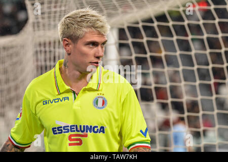 Turin, Italien. 28 Mai, 2019. Benji der Nazionale Italiana Cantanti während der "Partita del Cuore" Charity Match bei der Allianz Stadion gesehen. Campioni per la Ricerca gewinnen, die "Champions für Forschung' 3-2 gegen die 'Nationale italienische Sänger". Credit: SOPA Images Limited/Alamy leben Nachrichten Stockfoto