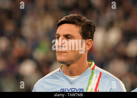 Turin, Italien. 28 Mai, 2019. Javier Zanetti der italienische Sänger während der "Partita del Cuore" Charity Match bei der Allianz Stadion gesehen. Campioni per la Ricerca gewinnen, die "Champions für Forschung' 3-2 gegen die 'Nationale italienische Sänger". Credit: SOPA Images Limited/Alamy leben Nachrichten Stockfoto