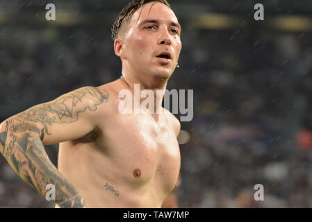 Turin, Italien. 28 Mai, 2019. Briga während der "Partita del Cuore" Charity Match bei der Allianz Stadion gesehen. Campioni per la Ricerca gewinnen, die "Champions für Forschung' 3-2 gegen die 'Nationale italienische Sänger". Credit: SOPA Images Limited/Alamy leben Nachrichten Stockfoto