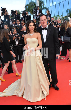 CANNES, Frankreich. Mai 25, 2019: Quentin Tarantino & Daniella Tarantino zum Abschluss Gala Premiere des 72nd Festival de Cannes. Bild: Paul Smith/Featureflash Stockfoto