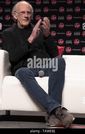 "Zurück in die Zukunft" warf Union in Calgary Comic- und Entertainment Expo gehalten an der BMO Center Mit: Christopher Lloyd, Wo: Calgary, Kanada, wenn: 26 Apr 2019 Credit: WENN.com Stockfoto